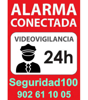 Cartel Alarmas seguridad100